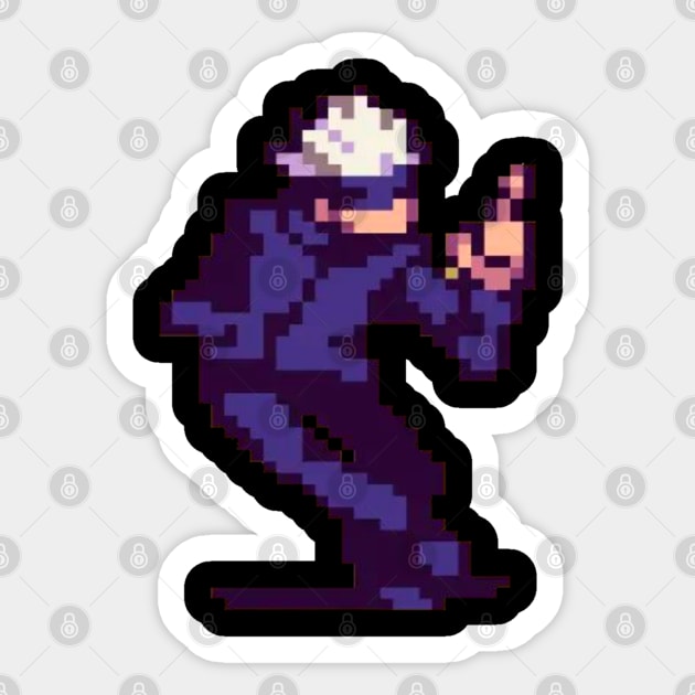 Gojo 8bit Sticker by Kopi Aiko Art